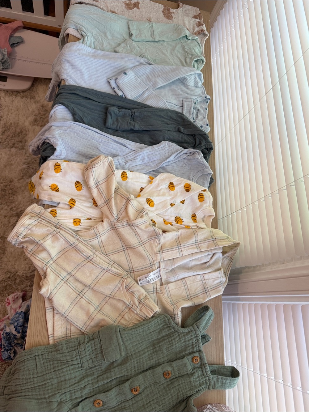 Assorted 0-3M Footies,Outfits&Overalls Blues-greens